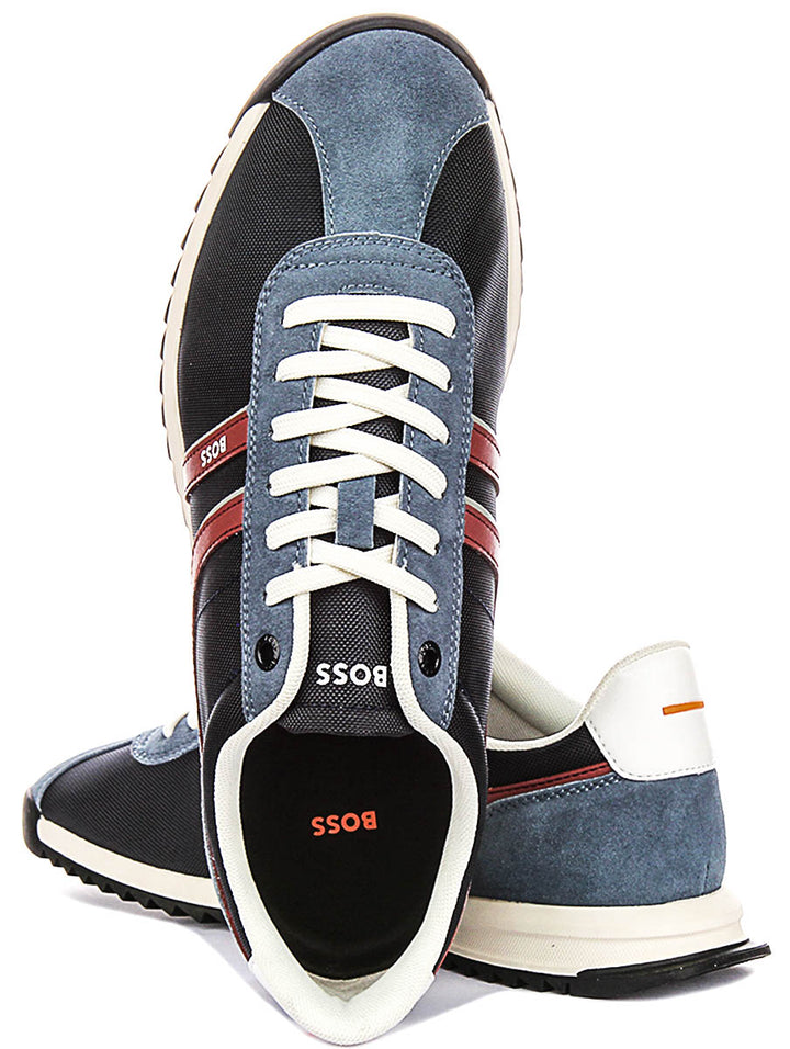 Boss Zayn Tennis In Blue Mix For Men Sneaker