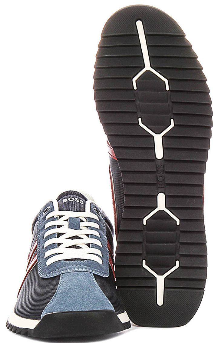 Boss Zayn Tennis In Blue Mix For Men Sneaker