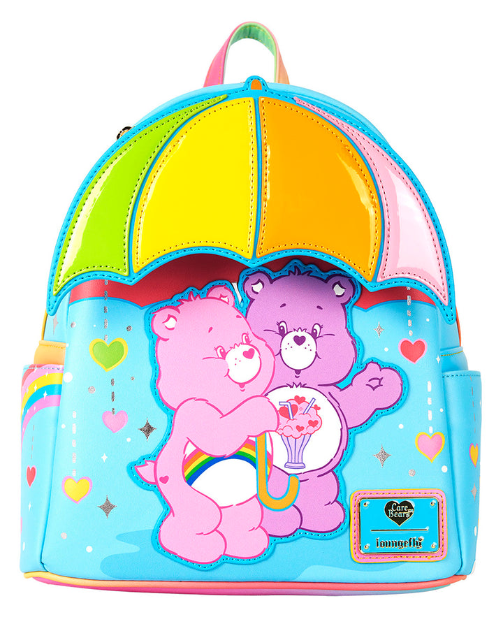 Loungefly Care Bears Mini Backpack In Blue Multi