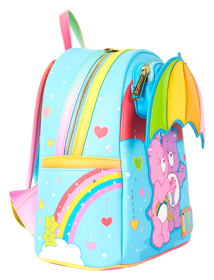 Loungefly Care Bears Mini Backpack In Blue Multi