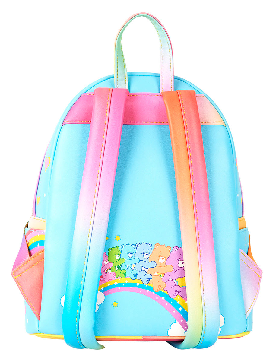 Loungefly Care Bears Mini Backpack In Blue Multi