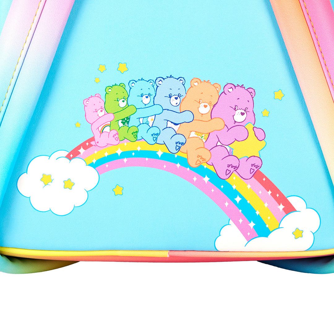Loungefly Care Bears Mini Backpack In Blue Multi