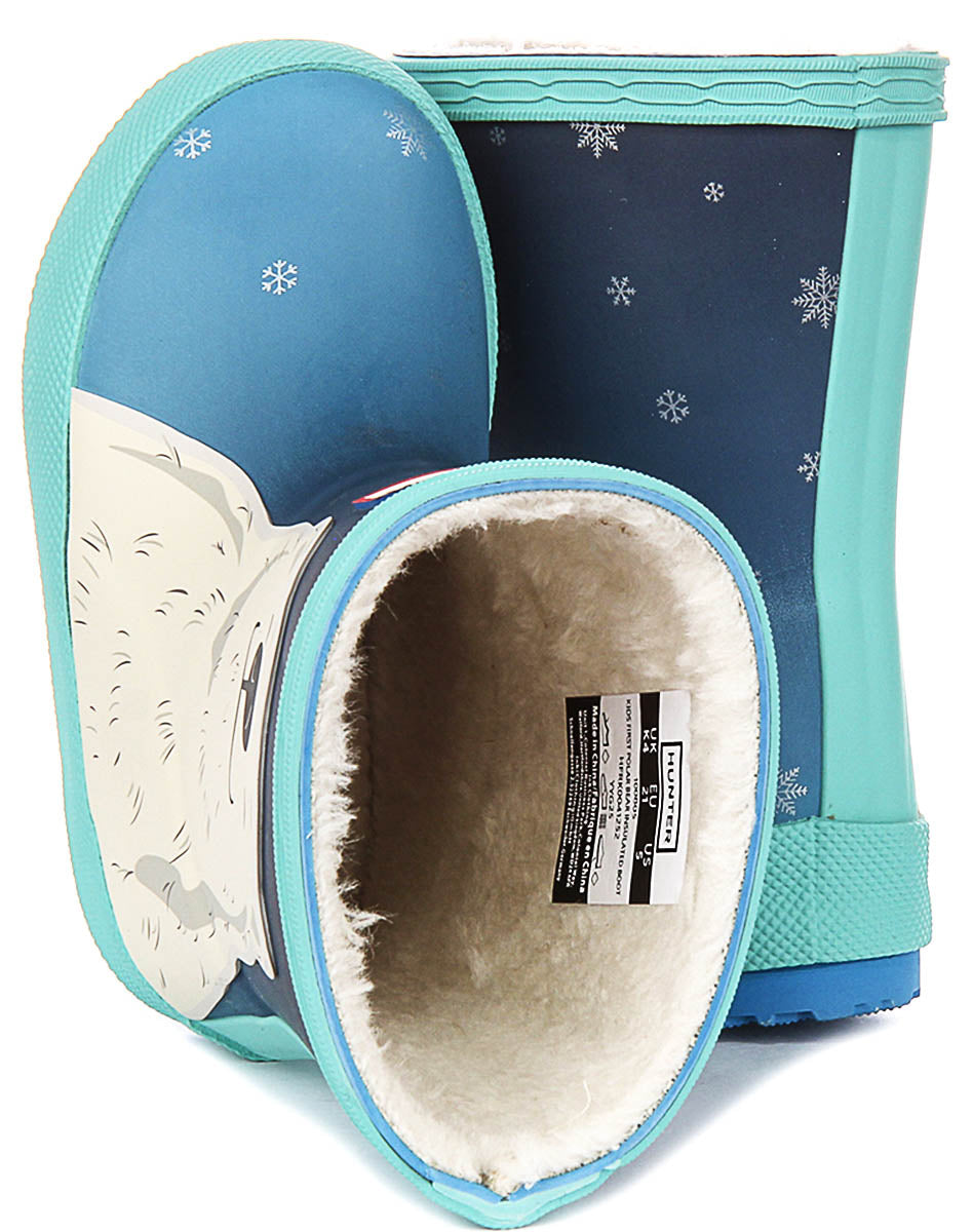Hunter Kids Fleece Polar Bear In Blue Multi For Kid