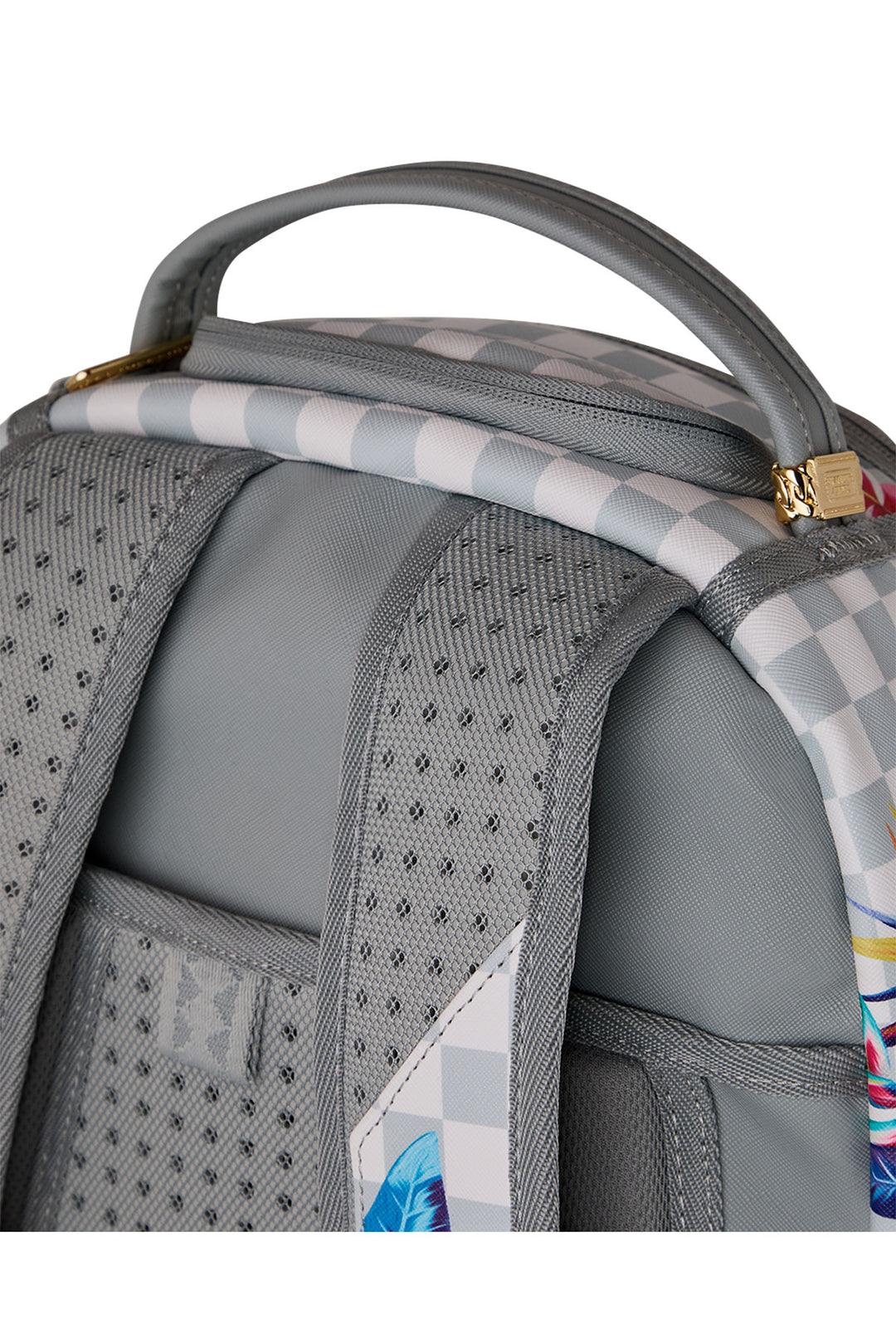 Sprayground Flowering Jungle Shark Backpack In Blue Multi