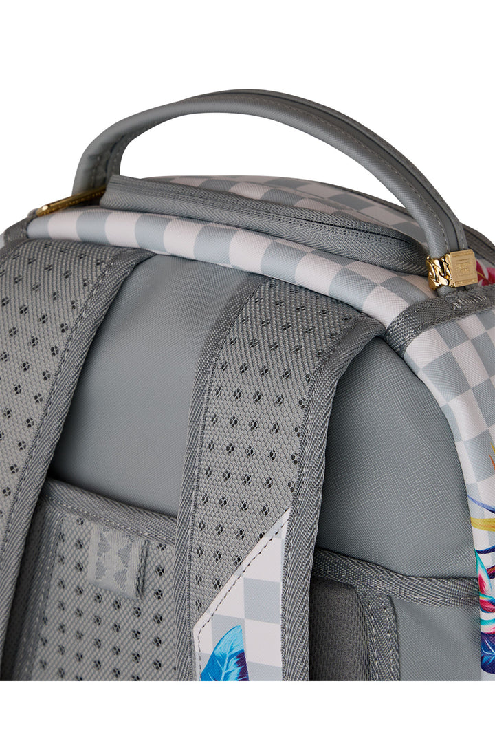 Sprayground Flowering Jungle Shark Backpack In Blue Multi