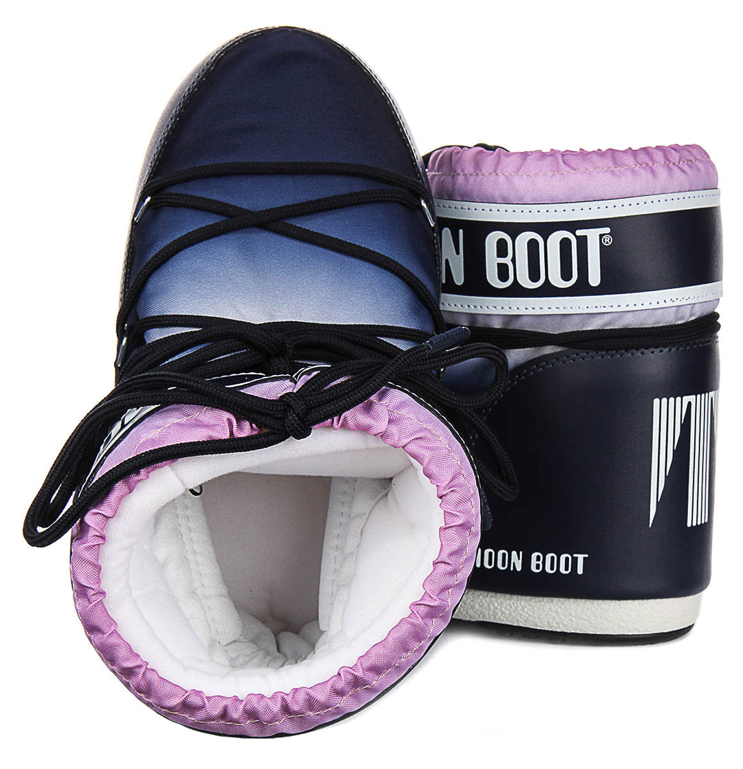 Moon Boot Icon Low Moonri In Blue Pink For Women