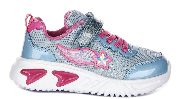 Geox J Assister G B In Blue Pink For Infants