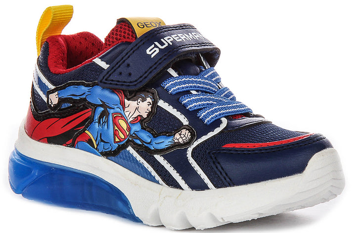 Geox J Ciberdron In Blue Red For Kid