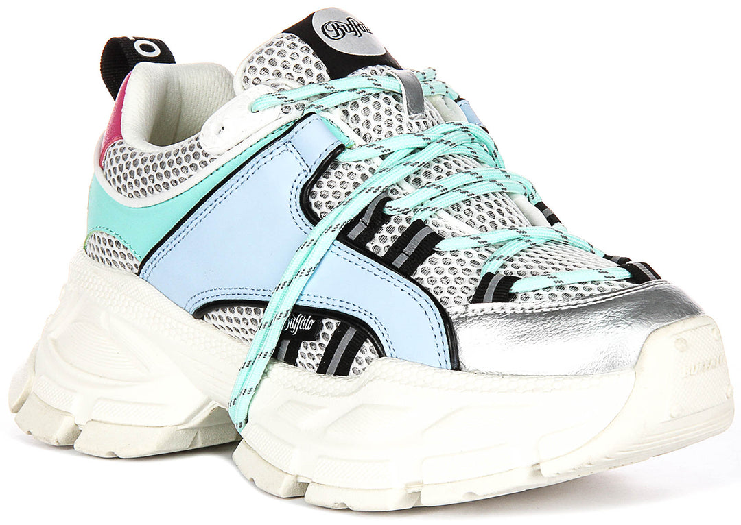 Buffalo Saturn Lace in Blu Argento per Donna