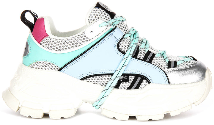 Buffalo Saturn Lace in Blu Argento per Donna