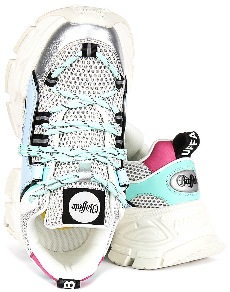 Buffalo Saturn Lace in Blu Argento per Donna