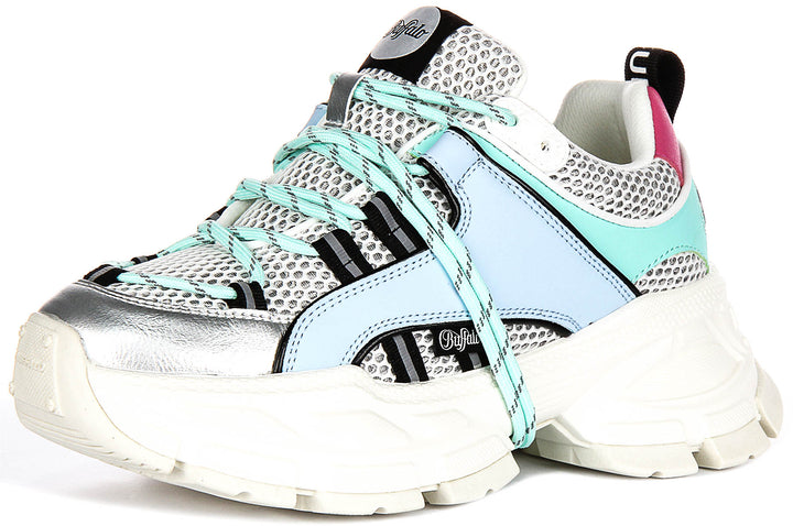 Buffalo Saturn Lace in Blu Argento per Donna