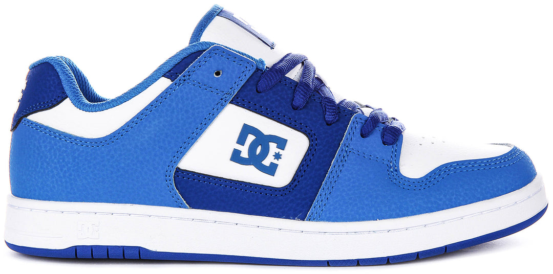 Dc Shoes Manteca 4 Scarpe da Ginnastica in Pelle con Lacci in Blu e Bianco