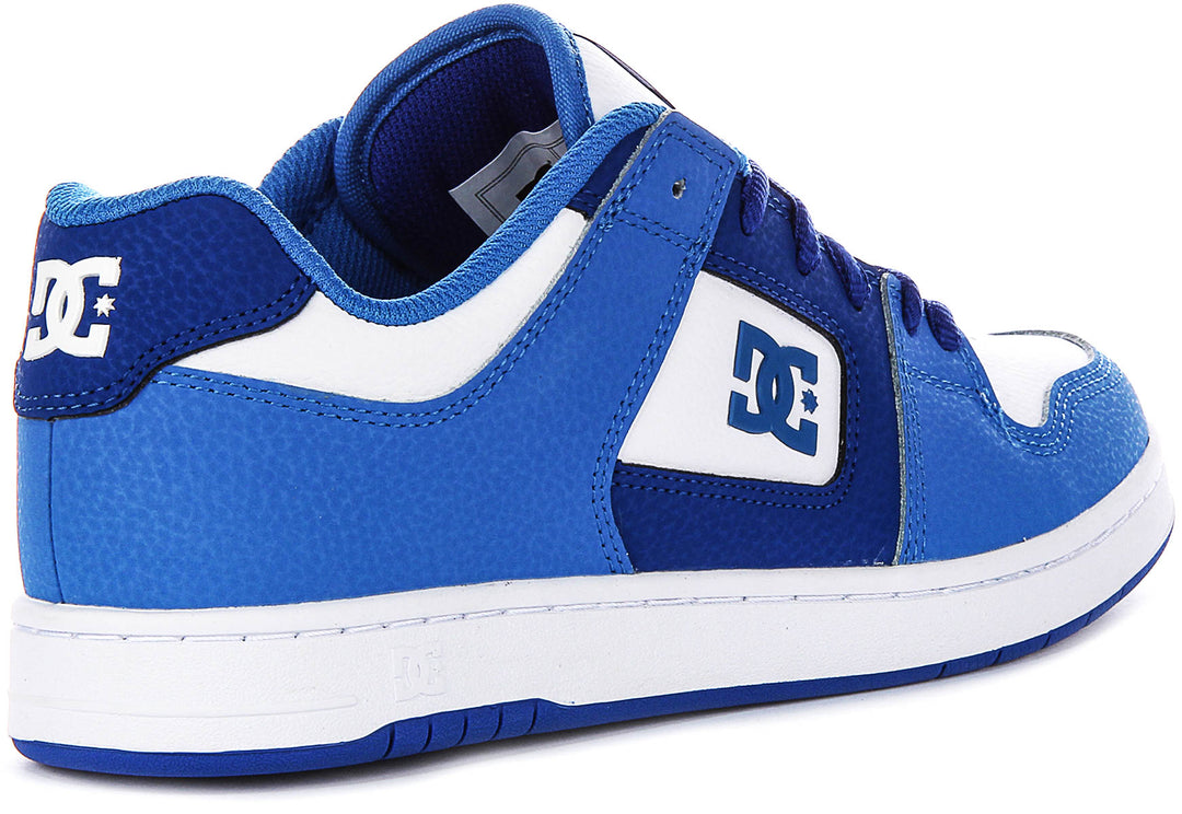 Dc Shoes Manteca 4 Scarpe da Ginnastica in Pelle con Lacci in Blu e Bianco