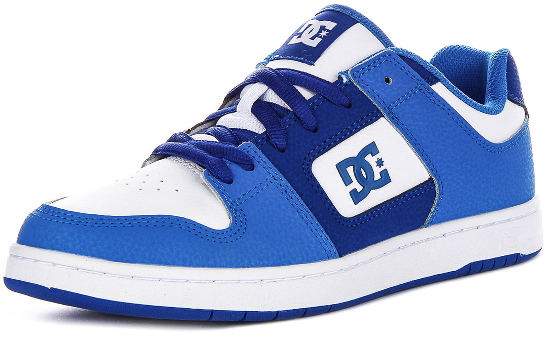 Dc Shoes Manteca 4 Scarpe da Ginnastica in Pelle con Lacci in Blu e Bianco