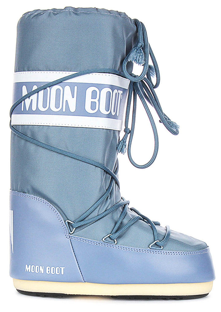 Moon Boot Icon Nylon In Blue White For Women