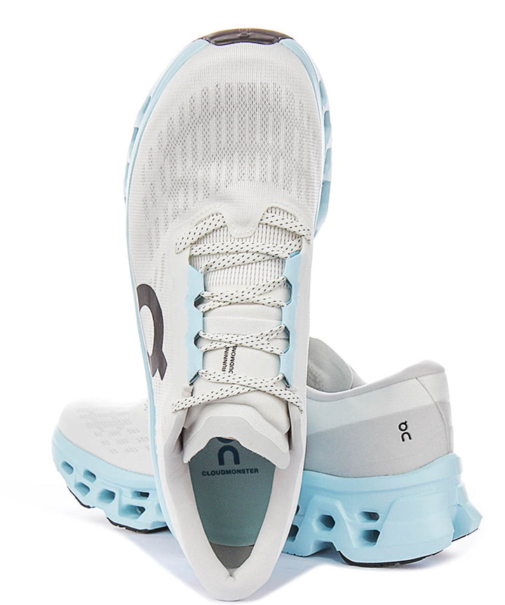 On Running Cloudmonster 3 In Blue White For Men