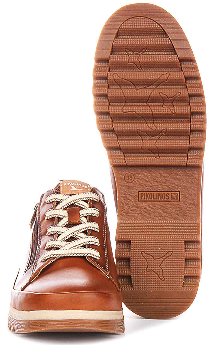 Pikolinos Vigo In Brandy For Women | Lace up Hiking Trainers
