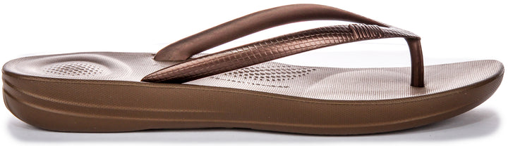 Fitflop Iqushion Ergonomic In Bronze For Women