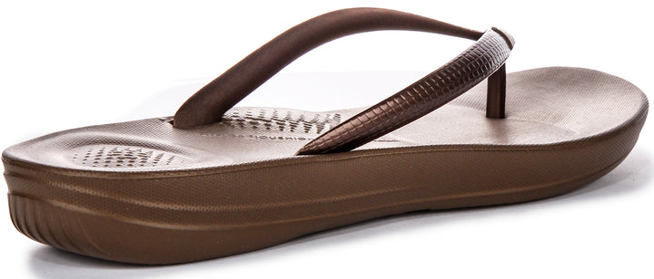 Fitflop Iqushion Ergonomic In Bronze For Women