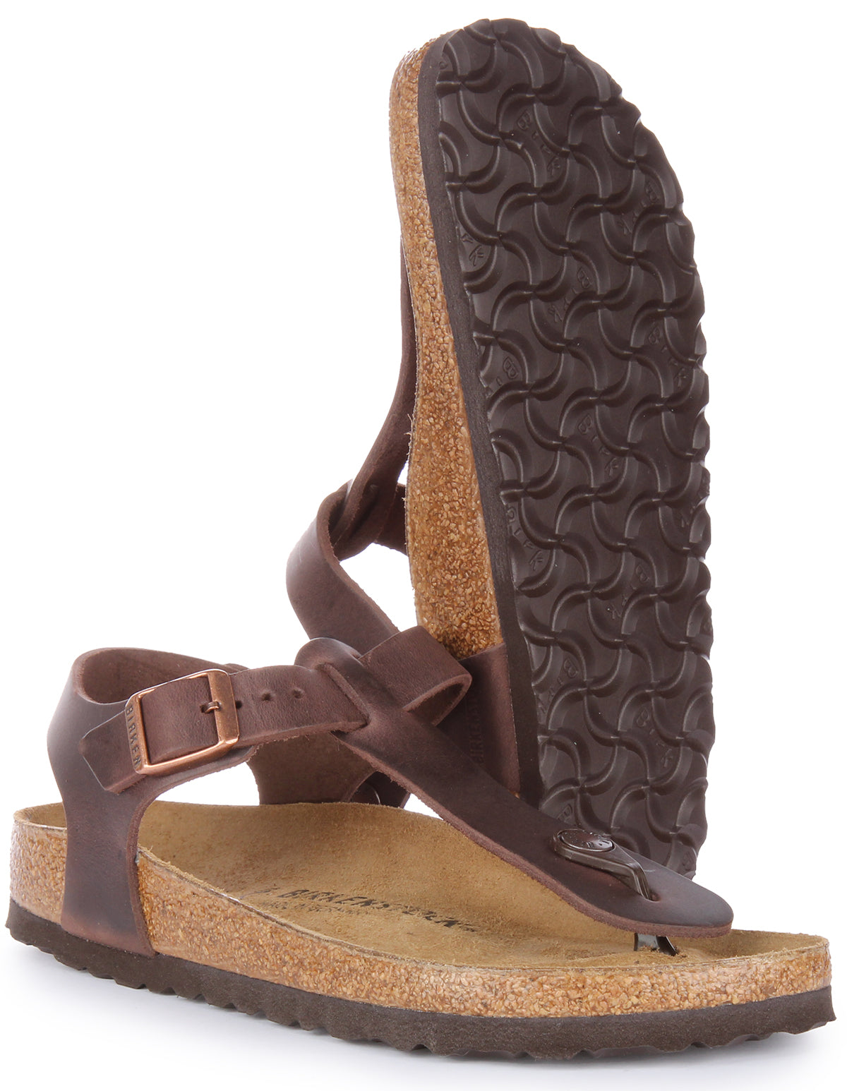 Birkenstock Kairo Nu In Brown Toe Post Narrow Fit Birko Flor Sandal 4feetshoes