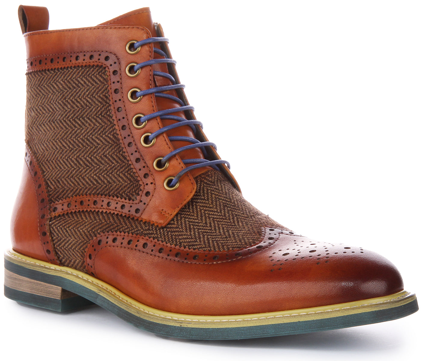 Justinreess England Hi Kennedy In Brown For Men | Tweed Boots – 4feetshoes