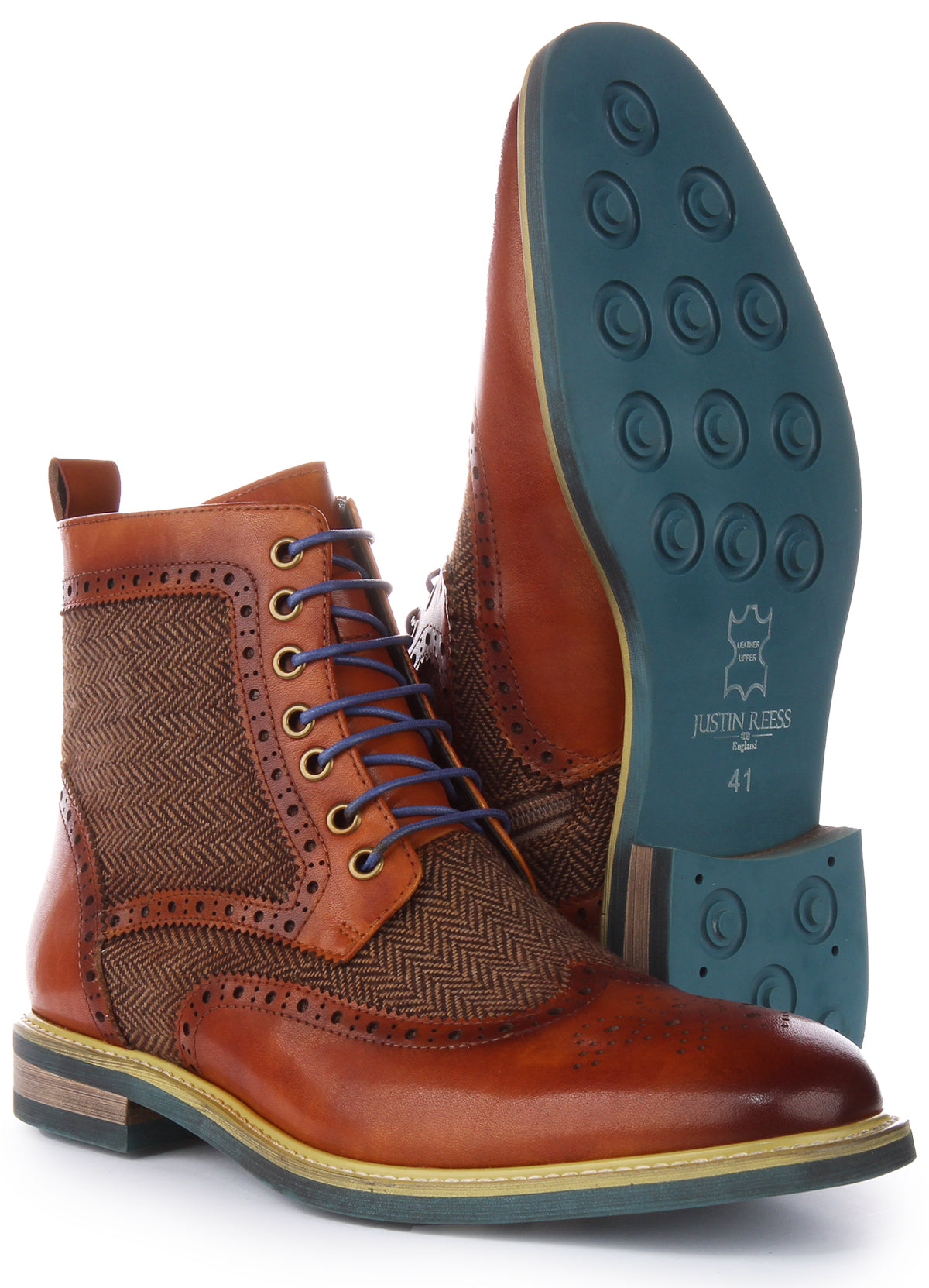 Justinreess England Hi Kennedy In Brown For Men | Tweed Boots – 4feetshoes