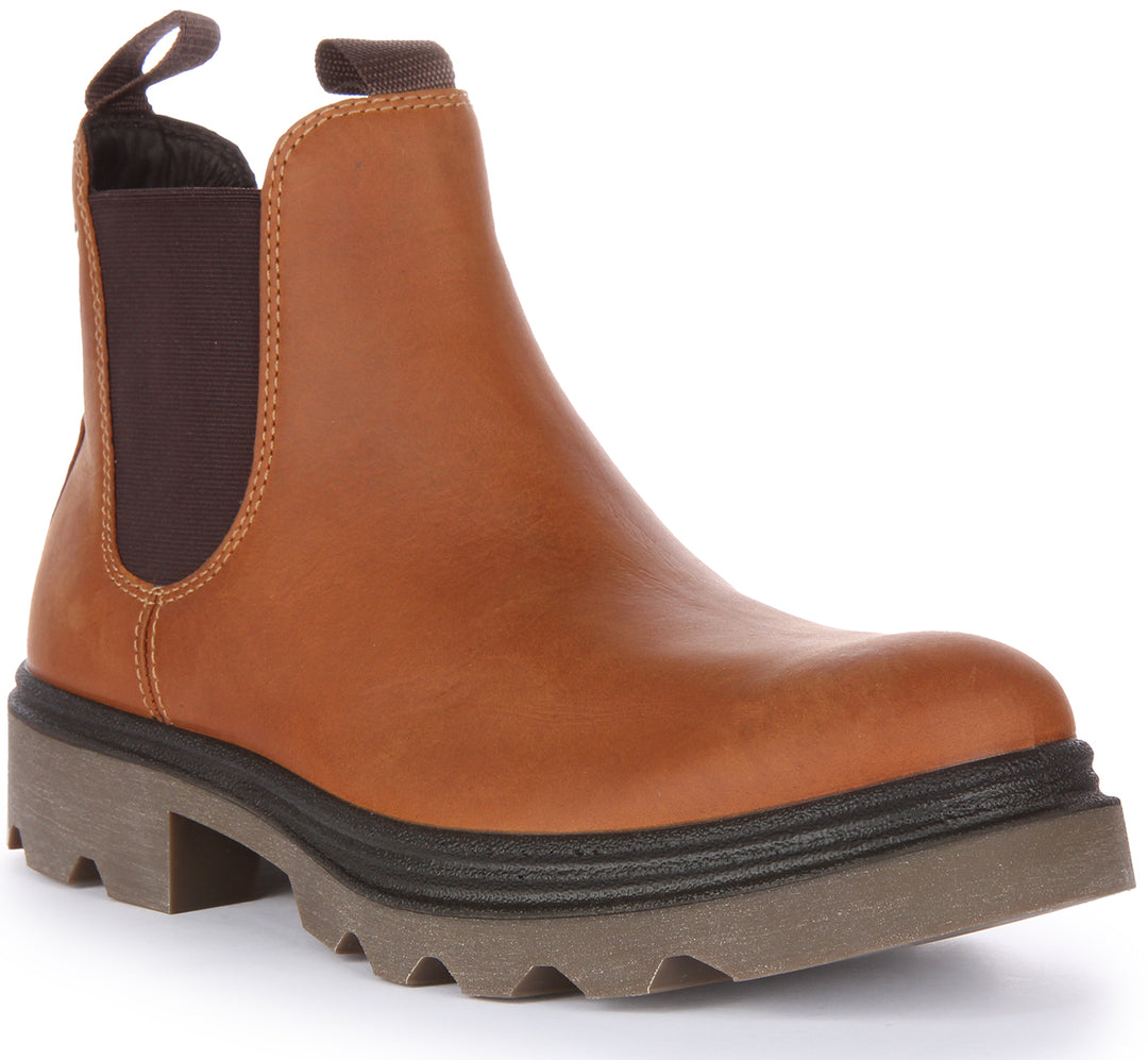 Ecco Grainer In Brown For Men Pull On Elastic Chelsea Boot