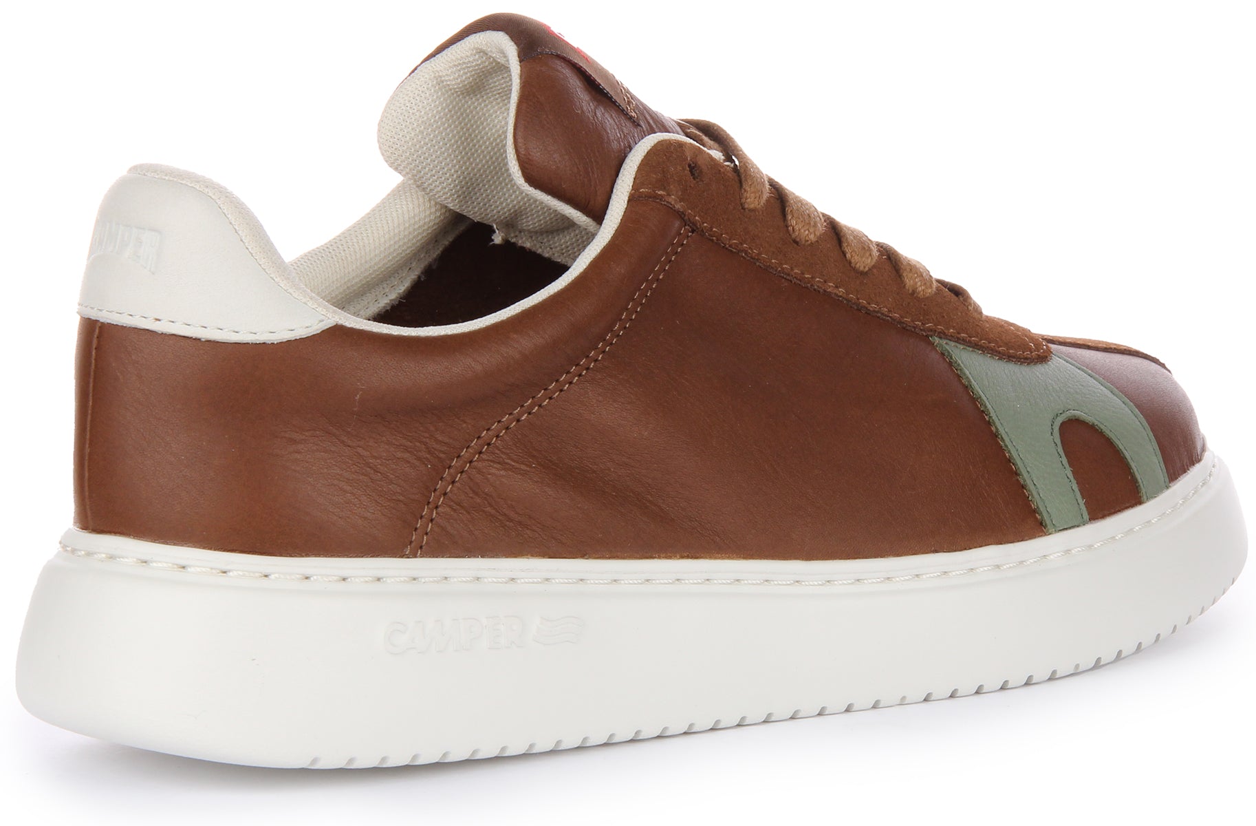 Camper Twins In Brown | Non Dyed Lace Up Casual Leather Trainer