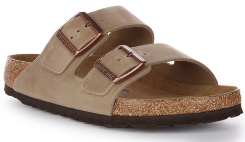 Birkenstock Arizona Natural Leather In Brown | Regular Fit