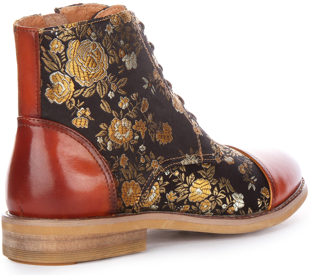 Justinreess England Adam Floral W In Brown For Women