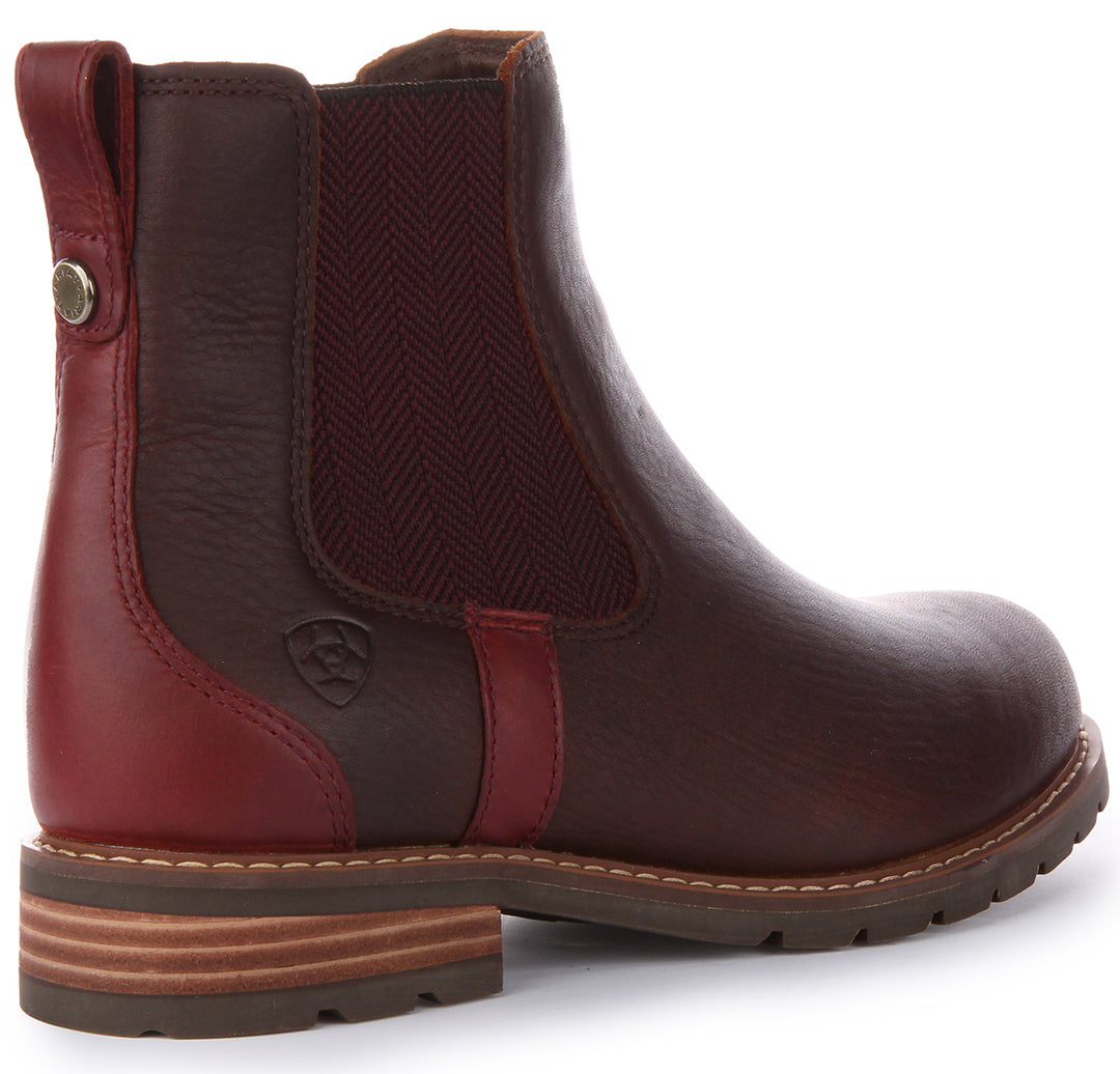 Ariat Wexford H20 In Brown Women Waterproof Pull Chelsea Boots