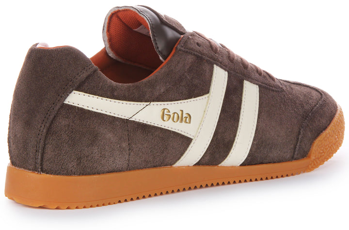 Gola Classics Low Pro, scarpe da ginnastica retrò 1968 in suede e pelle per uomini, marroni