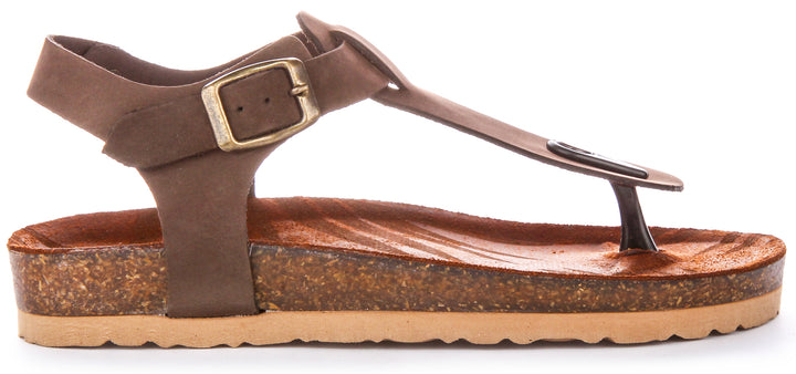 Justinreess England Alora Sandal In Brown For Women