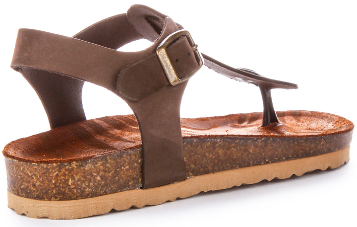 Justinreess England Alora Sandal In Brown For Women