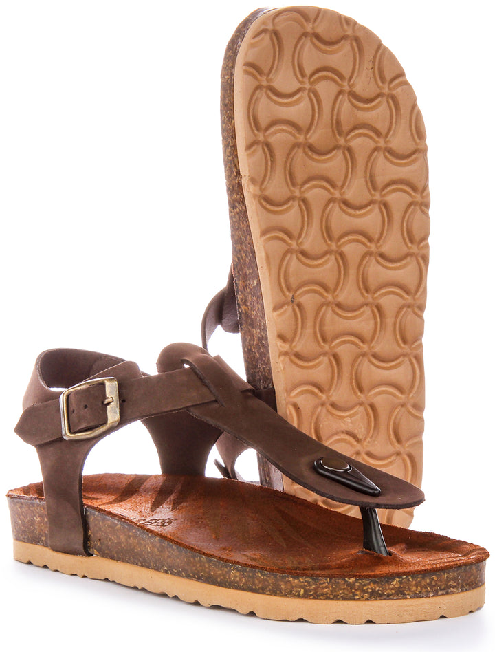 Justinreess England Alora Sandal In Brown For Women