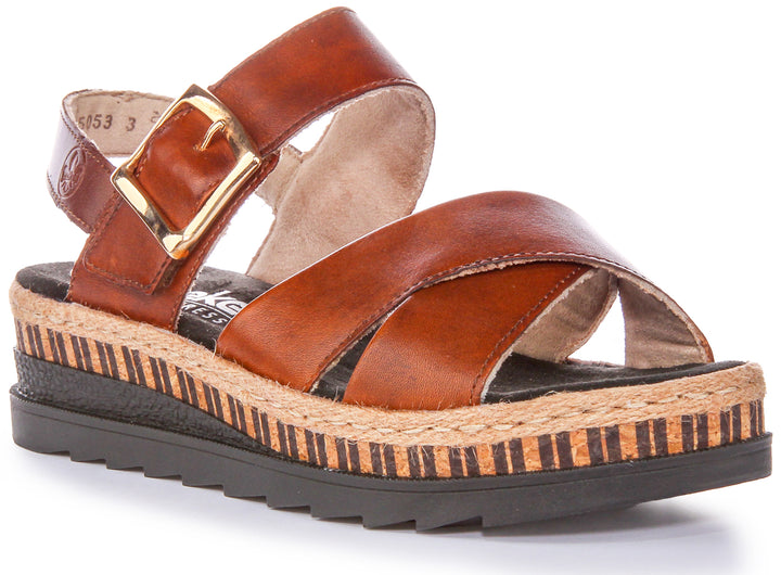Rieker V7951-24 Sandals In Brown For Women