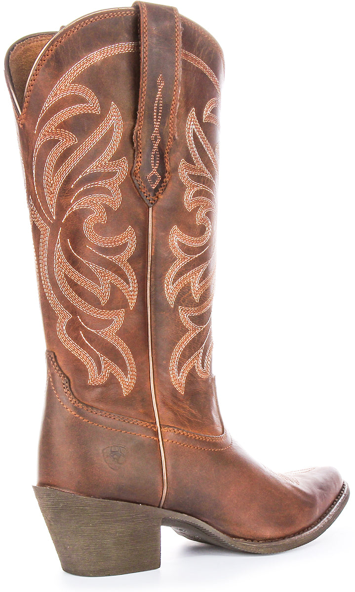 Ariat Heritage J Toe Cowboy Boot In Brown For Women