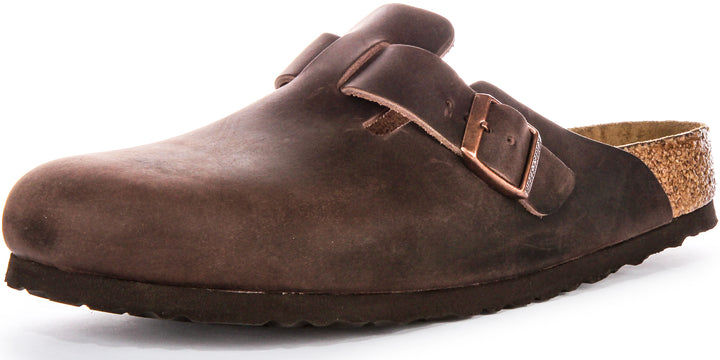 Birkenstock Boston Bs In Brown | Regular Fit