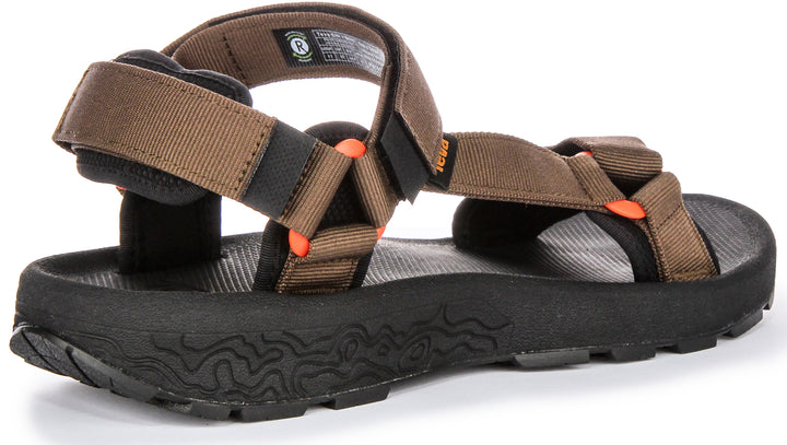 Teva M Hydratrek Sandali da Uomo Vegan con Top Soles Grippy e Design Hiking in Marrone