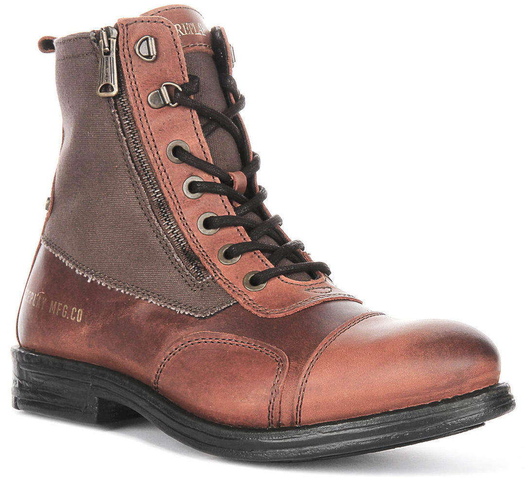 Replay Pack Biker In Brown For Men