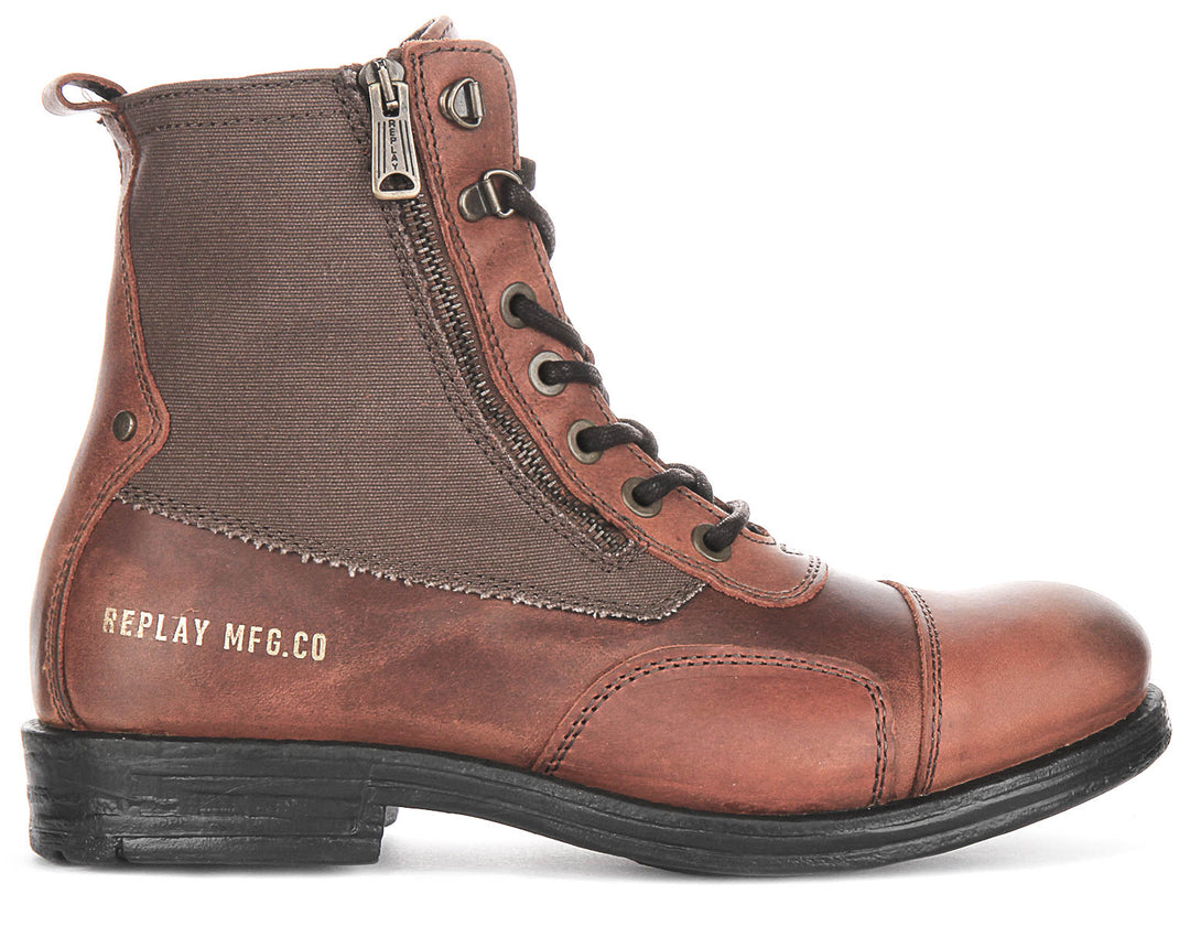 Replay Pack Biker In Brown For Men