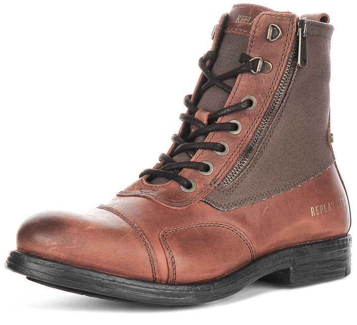 Replay Pack Biker In Brown For Men