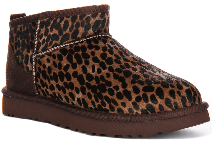 Ugg Australia Ultra Mini Caspian In Brown Leopard