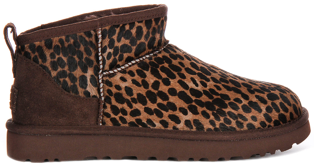 Ugg Australia Ultra Mini Caspian In Brown Leopard