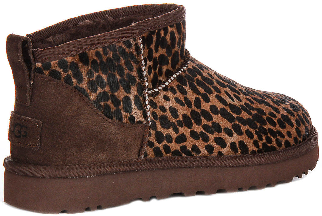 Ugg Australia Ultra Mini Caspian In Brown Leopard