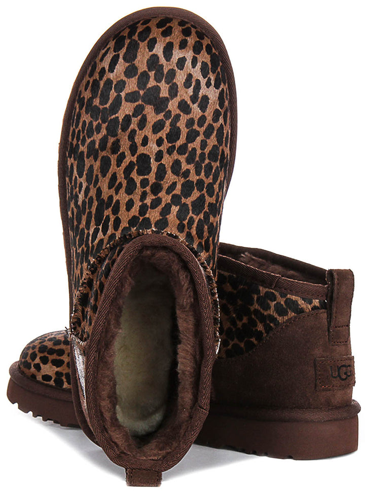 Ugg Australia Ultra Mini Caspian In Brown Leopard