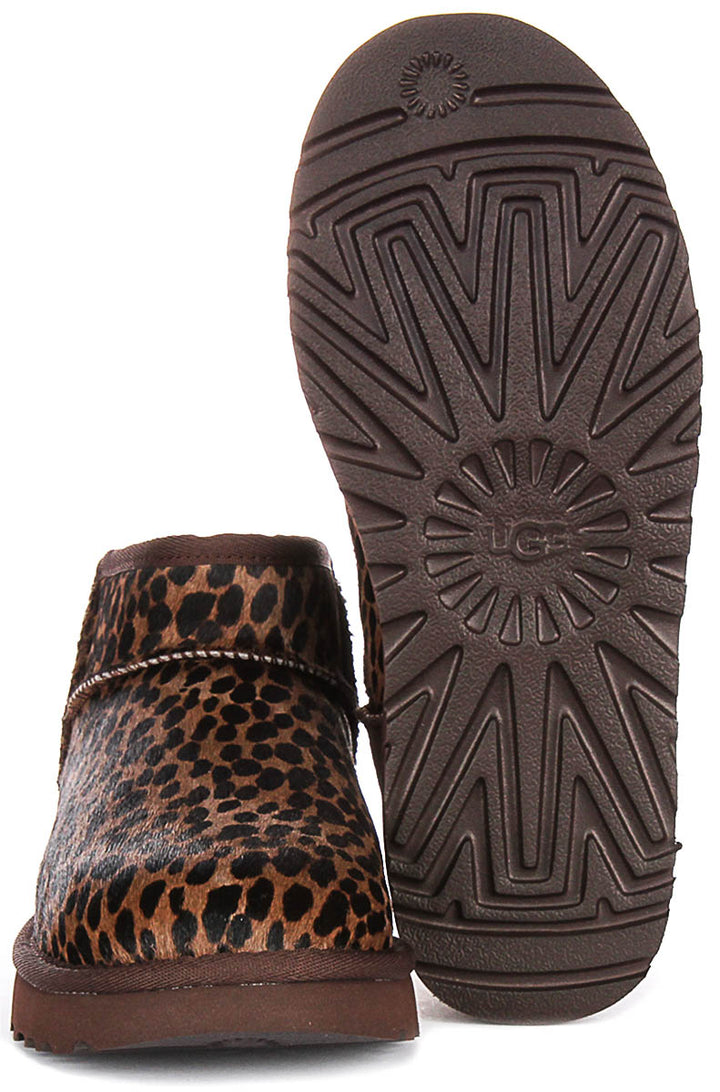 Ugg Australia Ultra Mini Caspian In Brown Leopard