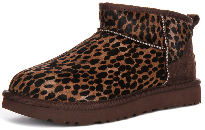 Ugg Australia Ultra Mini Caspian In Brown Leopard