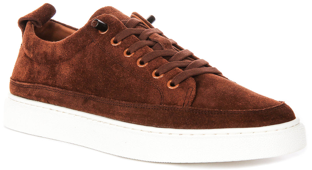 Justinreess England Josh Suede In Brown For Men